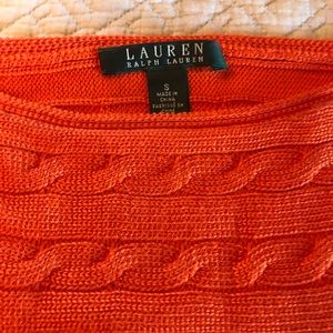 Orange Cable Ralph Lauren sweater